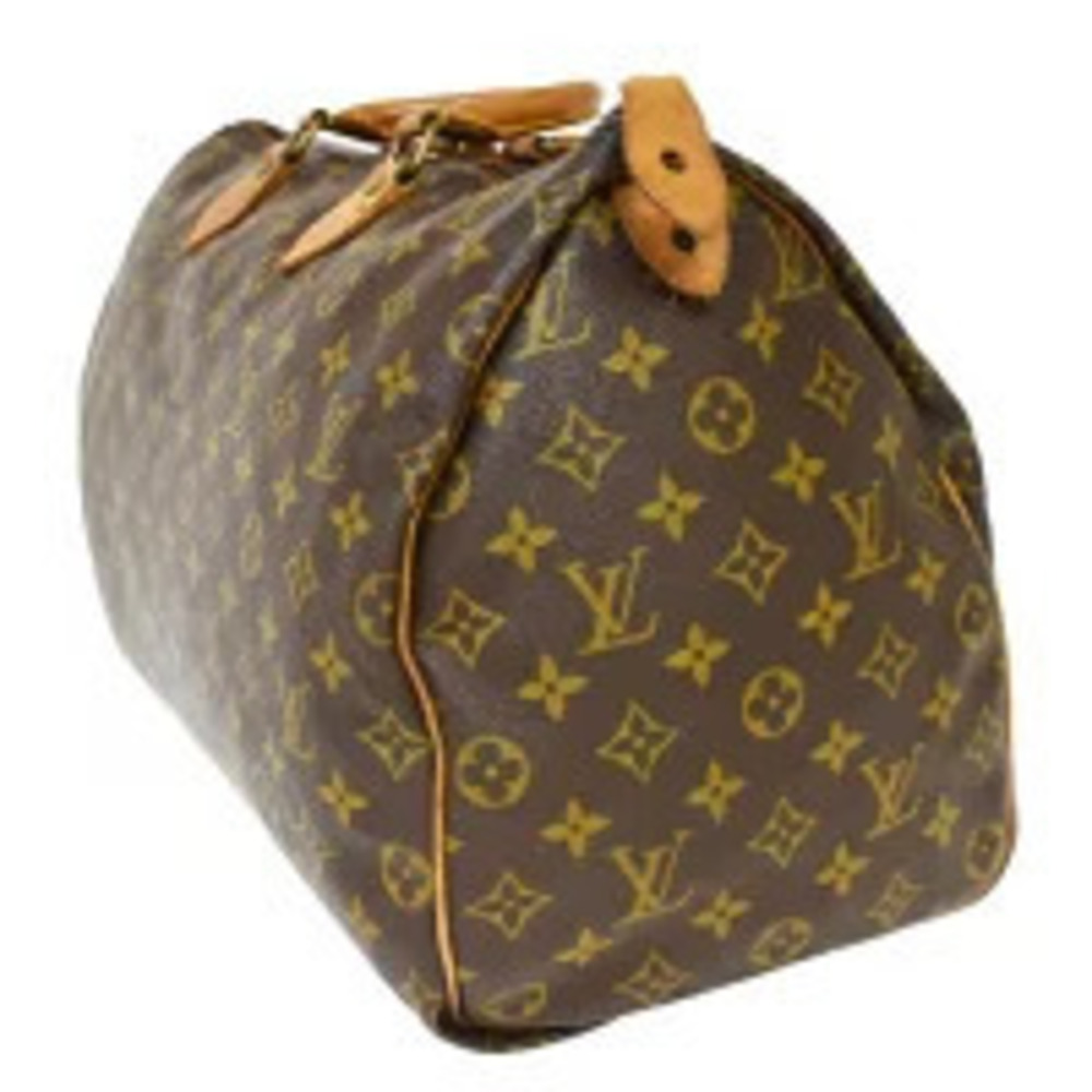Louis Vuitton Boston Monogram Leather Speedy Handbag Brown